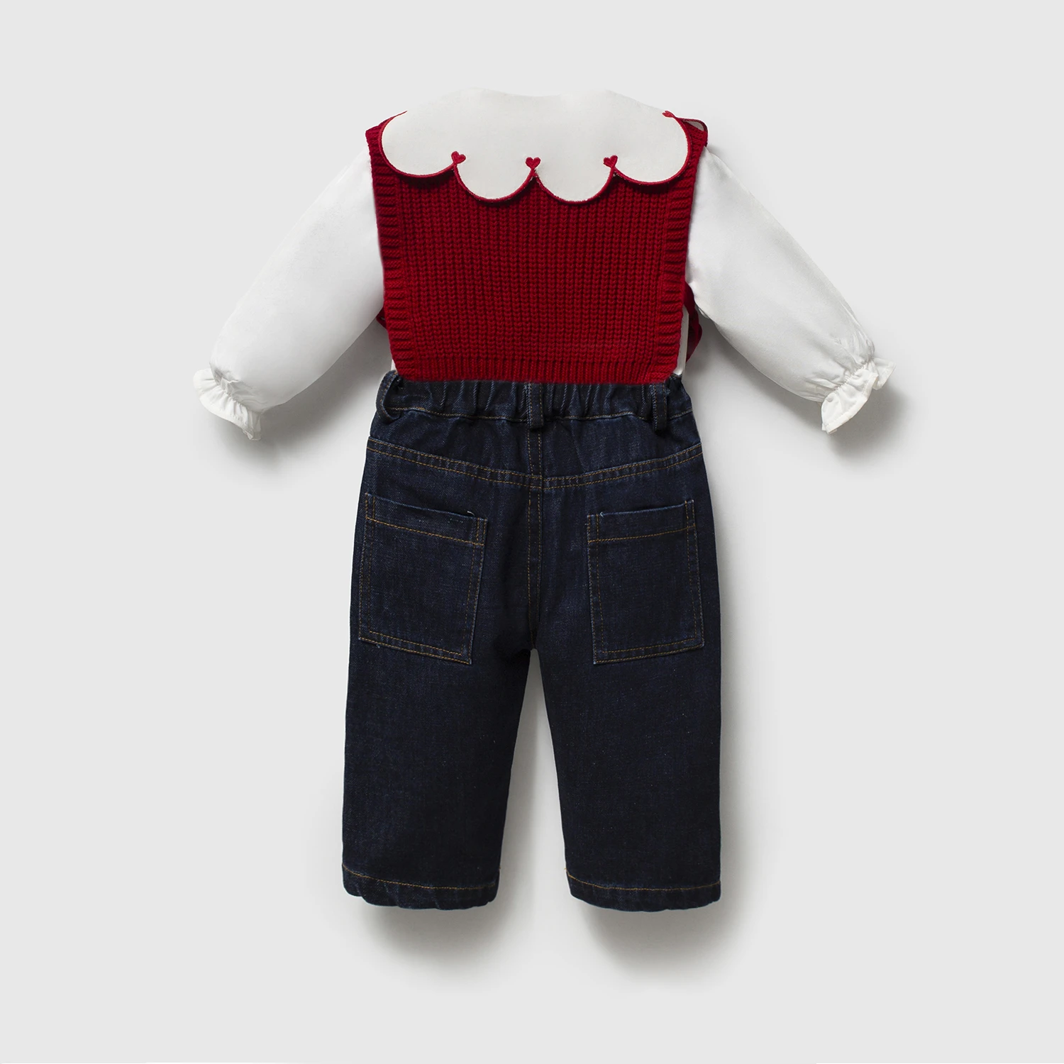 Kız Bebek Premium Kalp Nakışlı 3lü Takım 