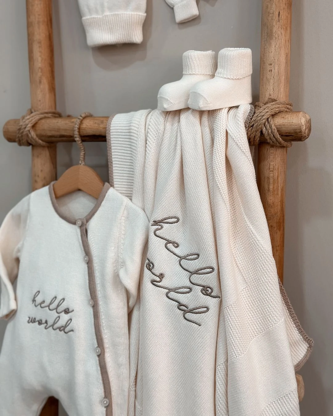 Unisex Premium 0-3 Ay Hello World 5li Set