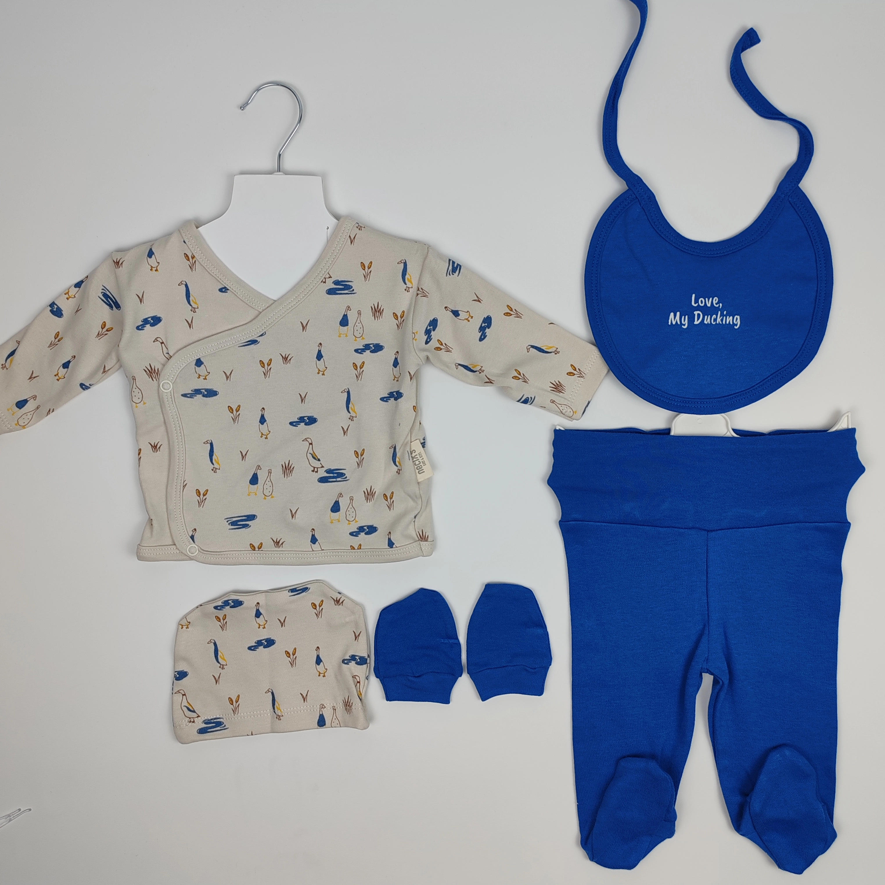 Unisex Organik Duck 5’li Hastane Çıkış Seti