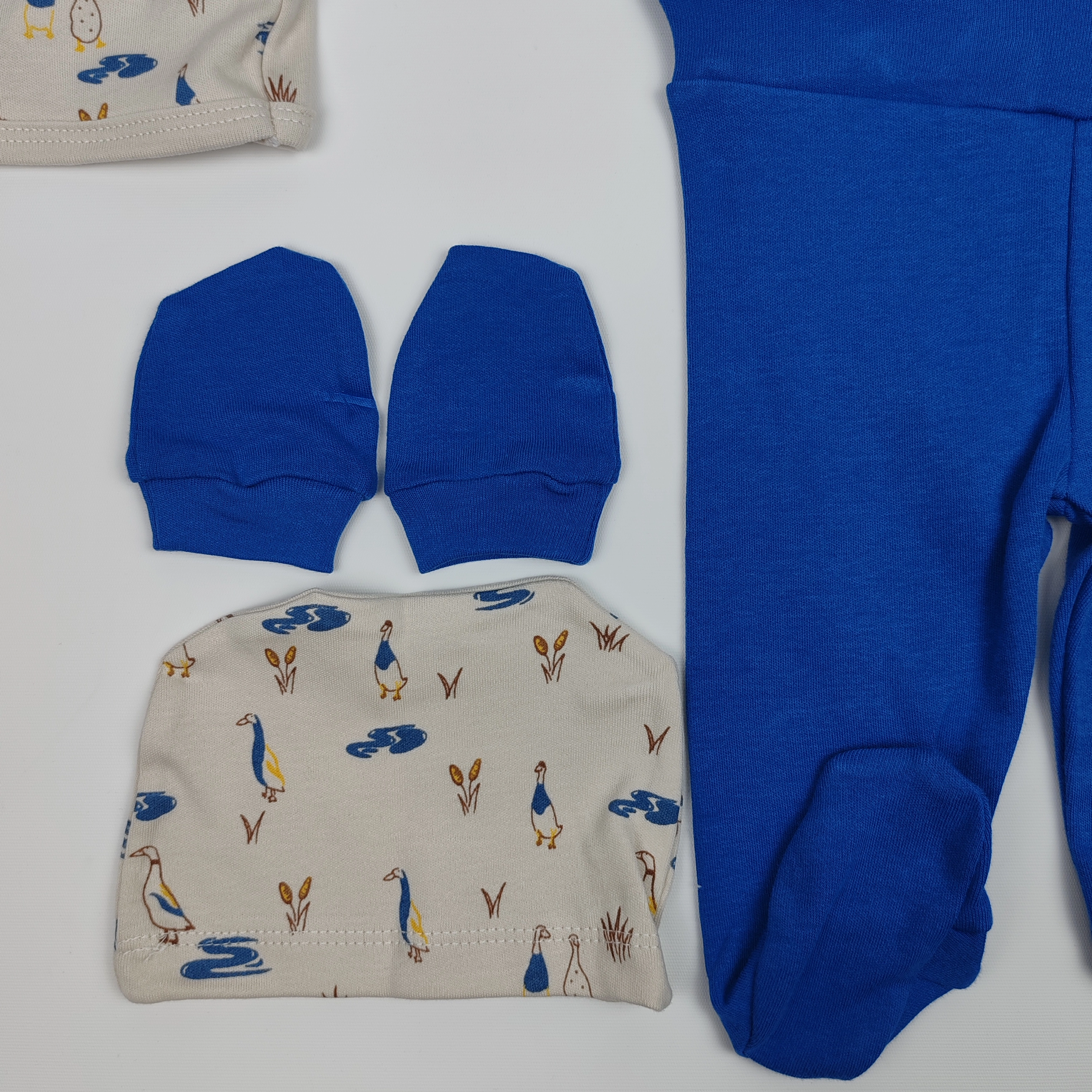 Unisex Organik Duck 5’li Hastane Çıkış Seti