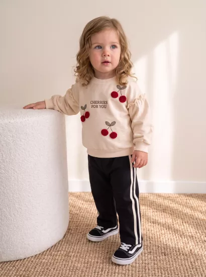 Kız Bebek Pamuklu Cherries 2li Takım 