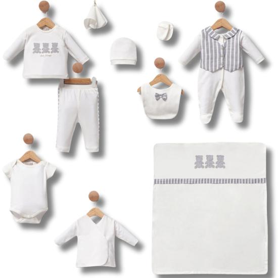 Premium Organik Ayıcık Nakışlı 10’lu Set
