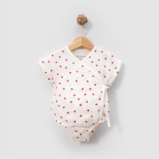 %100 Pamuk Kalpli Müslin Romper